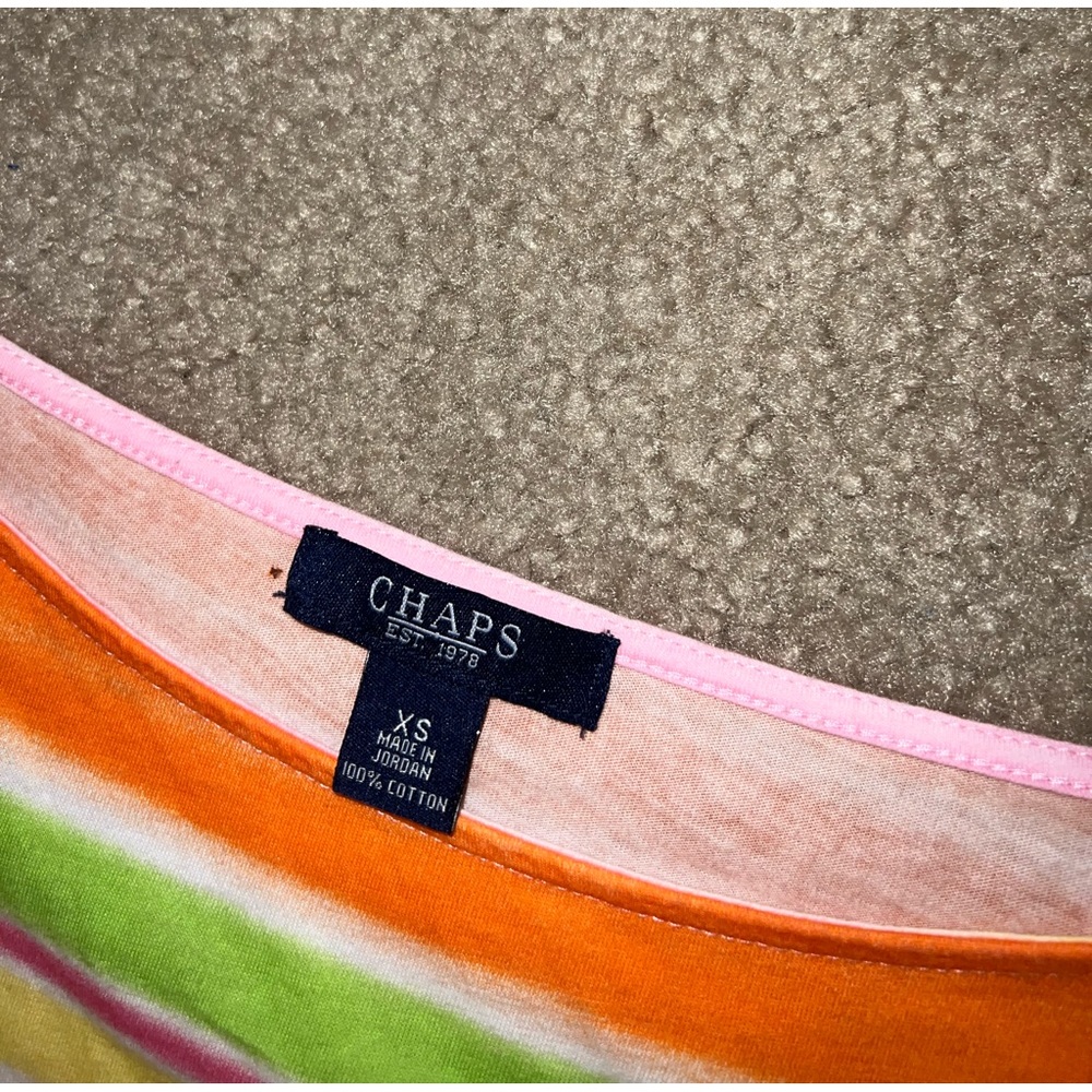 Chaps Orange, Pink & Green Shirt size XS - Picture 4 of 5